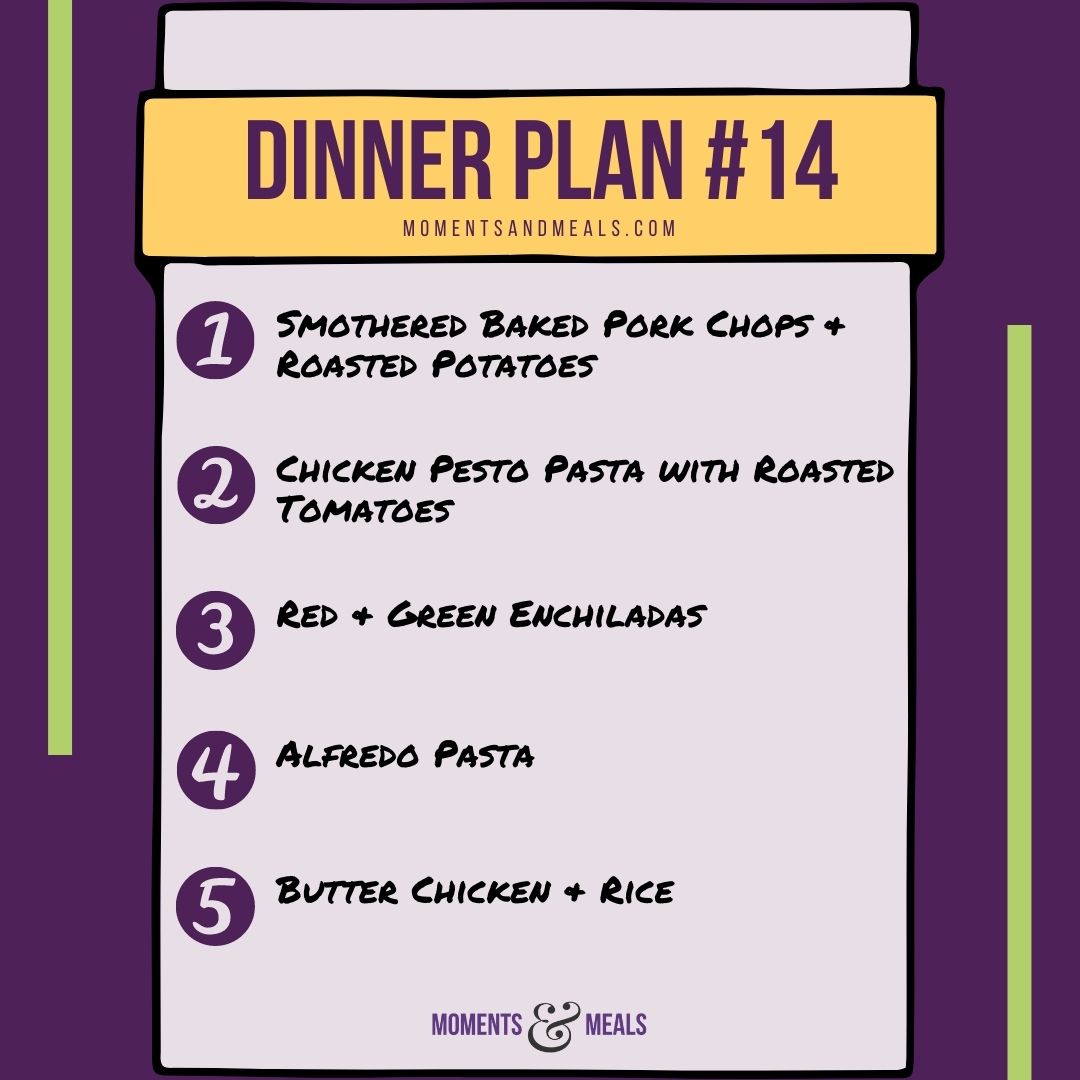 Weekly Dinner Plan #14