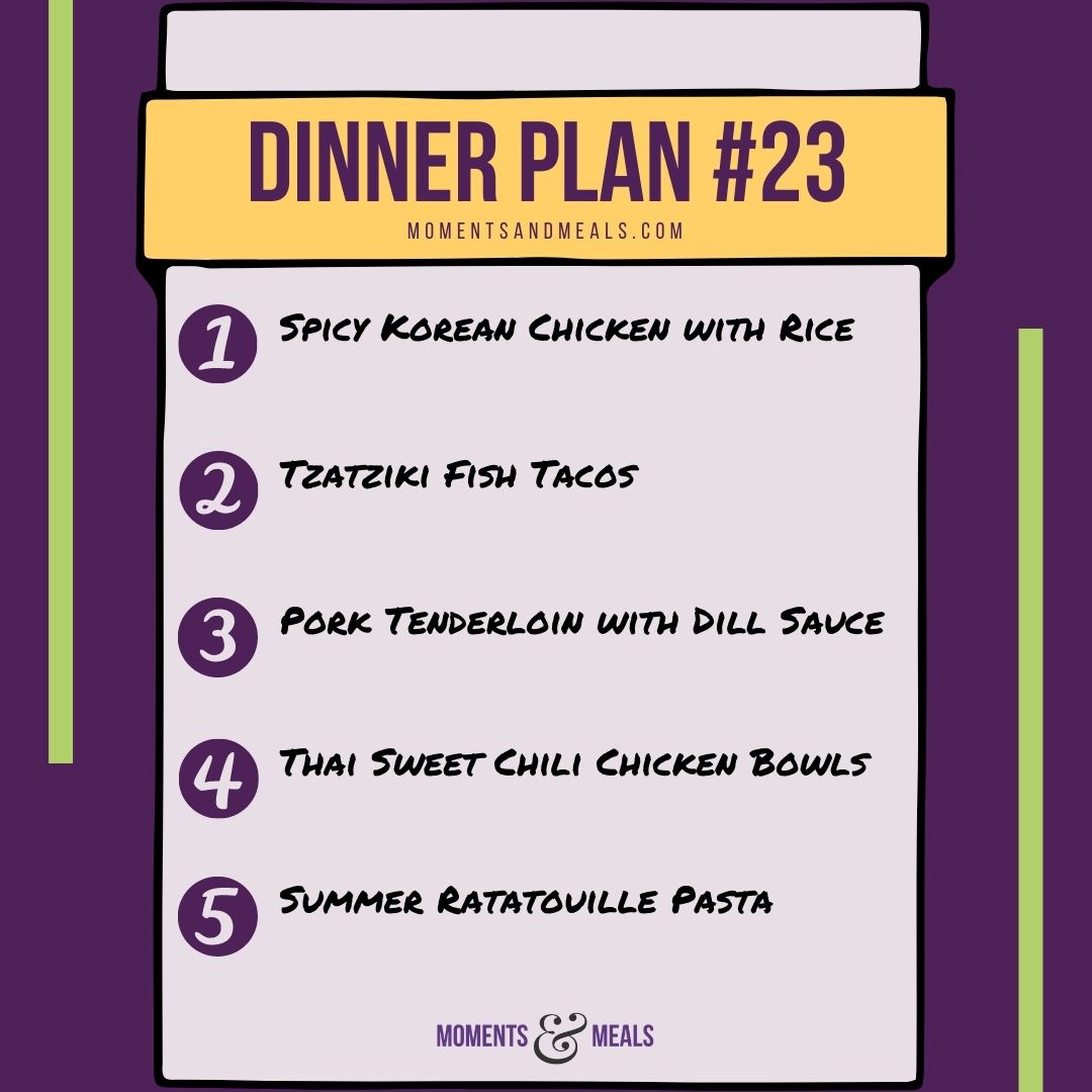 Weekly Meal Plan #23