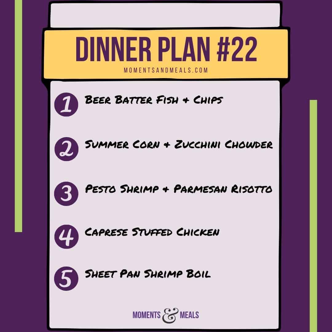 Weekly Dinner Plan #22