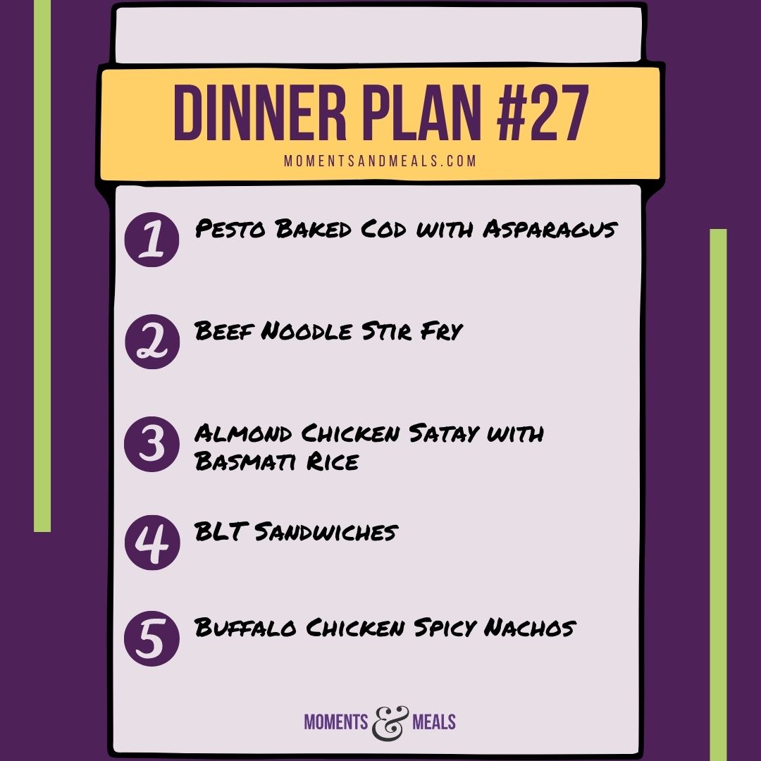 Weekly Dinner Plan #27