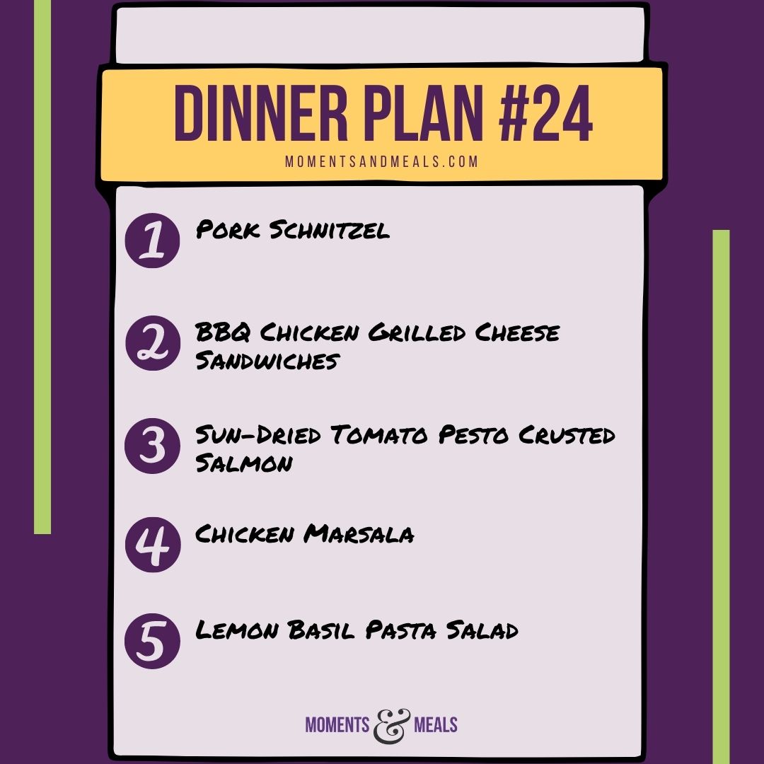 infogrxaphic of 5 dinner ideas for this week