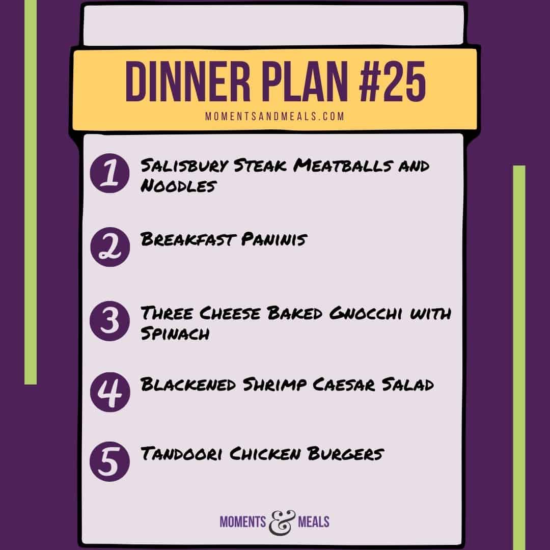 Weekly Dinner Plan #25