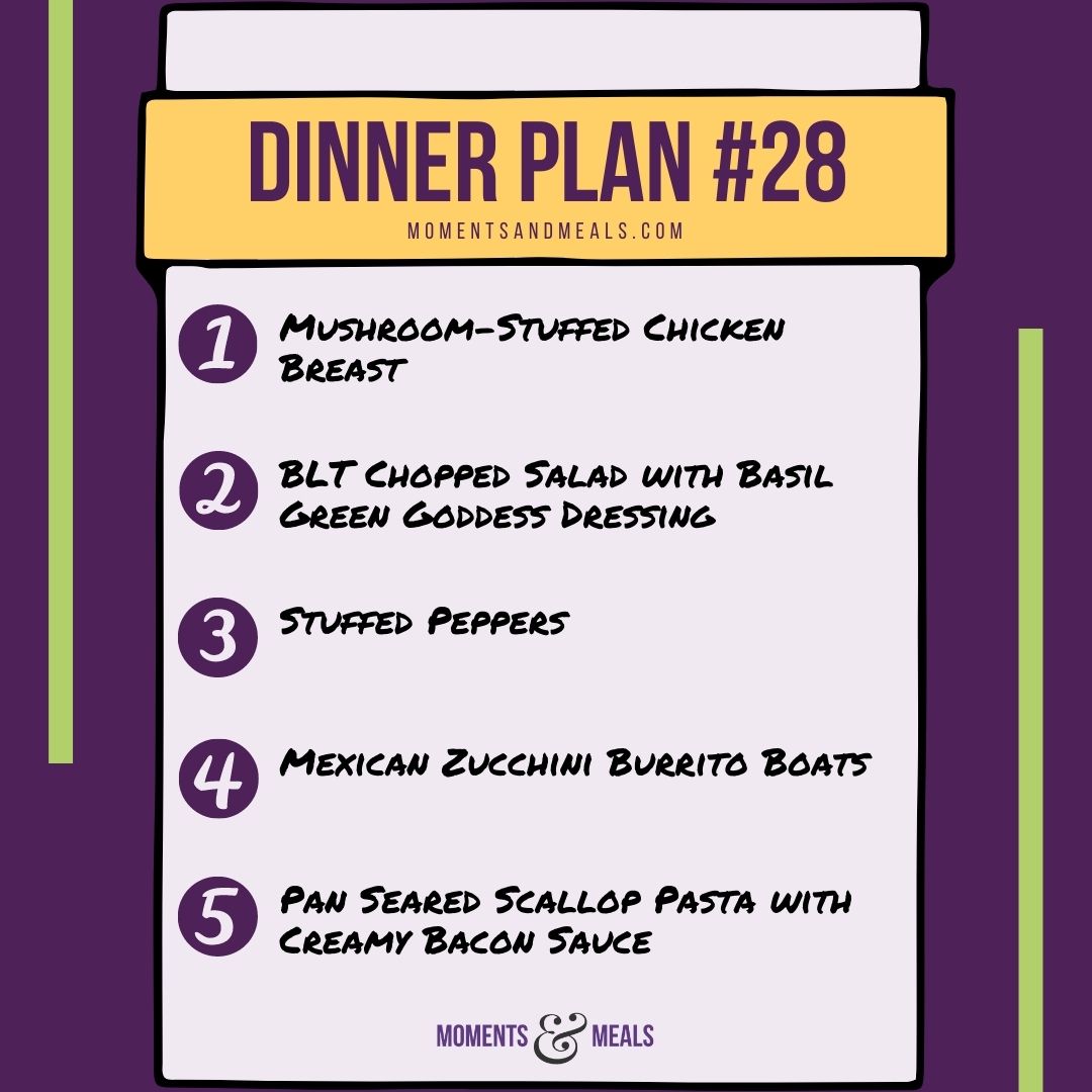 Weekly Dinner Plan #28