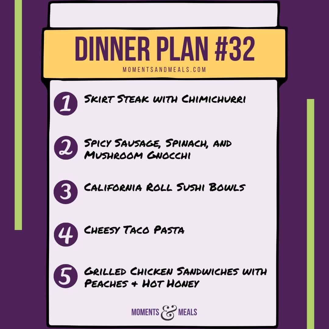 Weekly Dinner Plan #32