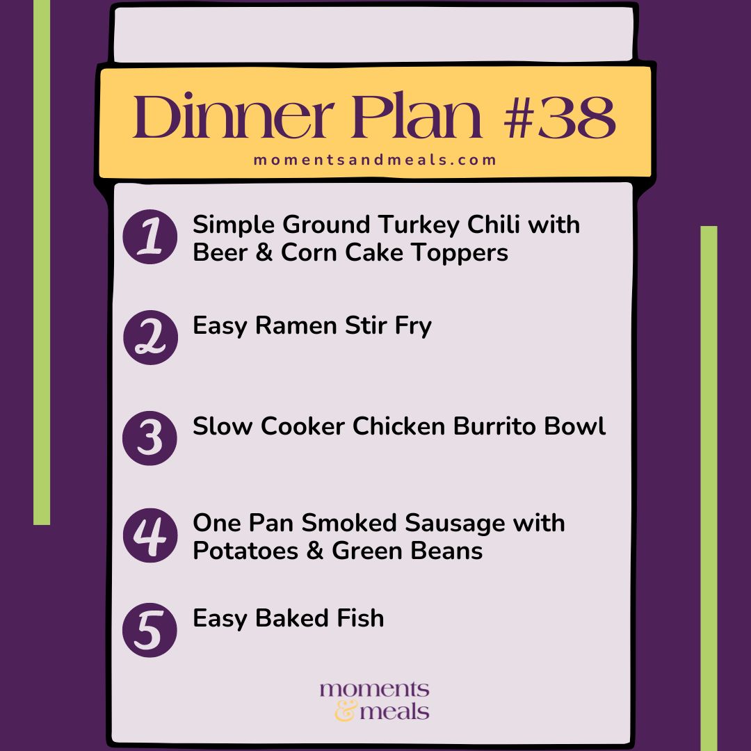 Weekly Dinner Plan #38
